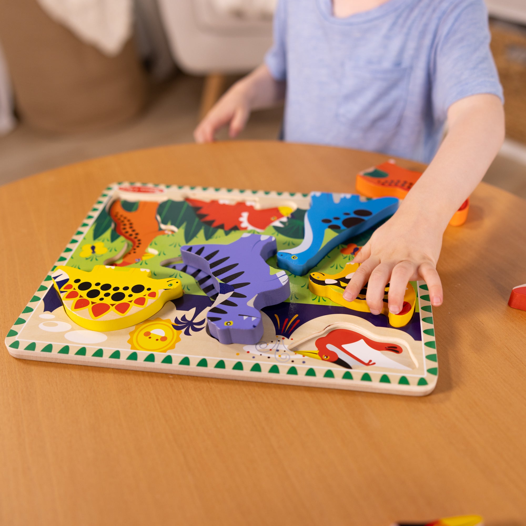 Melissa & Doug Dinosaurs Chunky Puzzle - 7 Pieces - Image 10