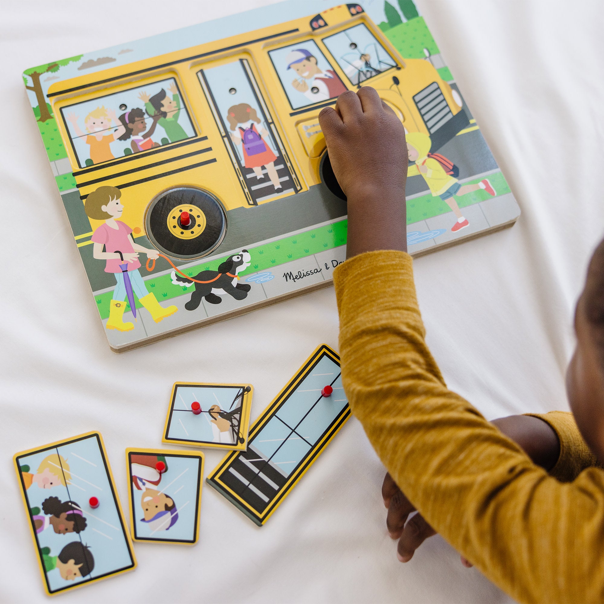 Melissa & Doug The Wheels on the Bus Song Puzzle - 6 Pieces - Image 2
