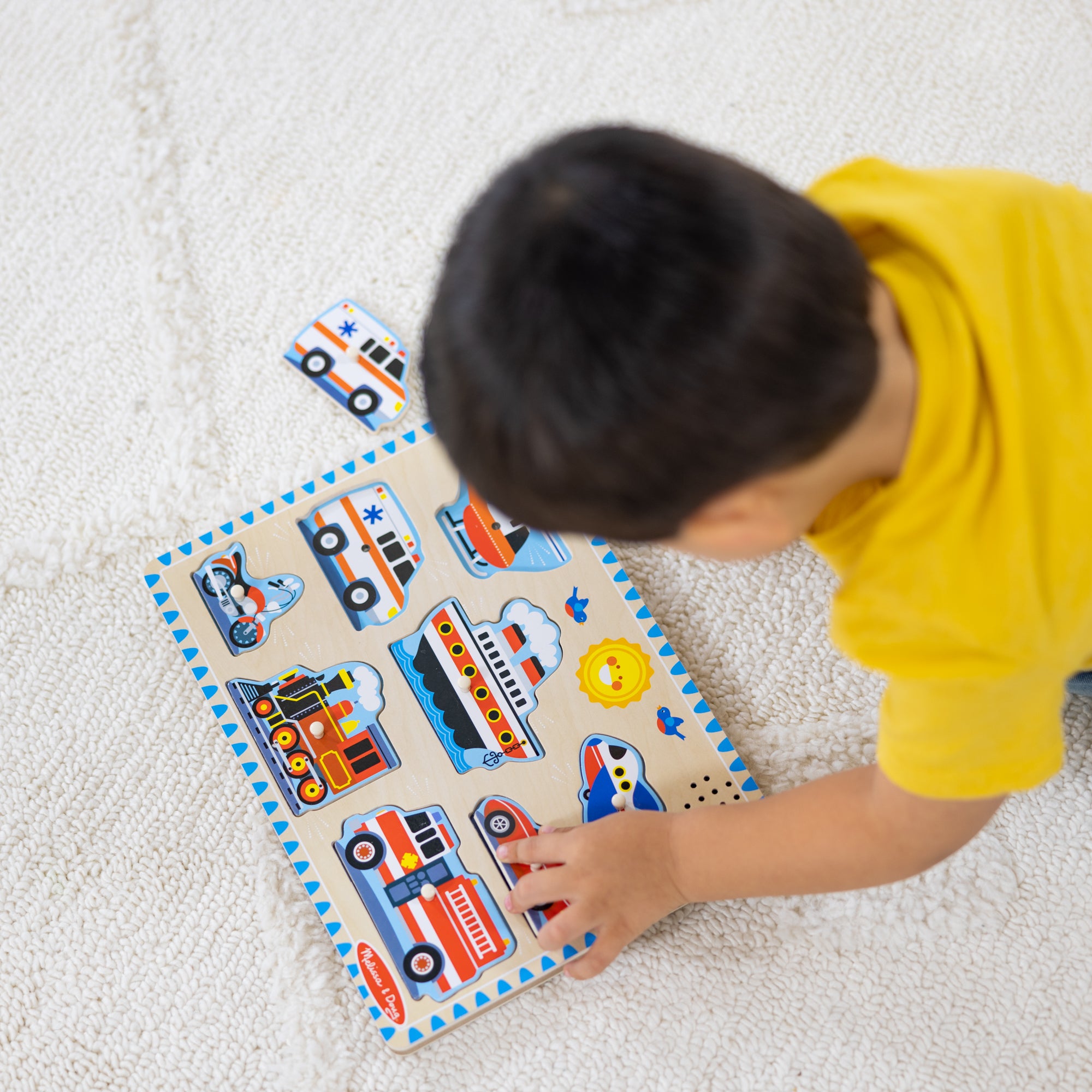 Melissa & Doug Vehicles Sound Puzzle - 8 Pieces - Image 2