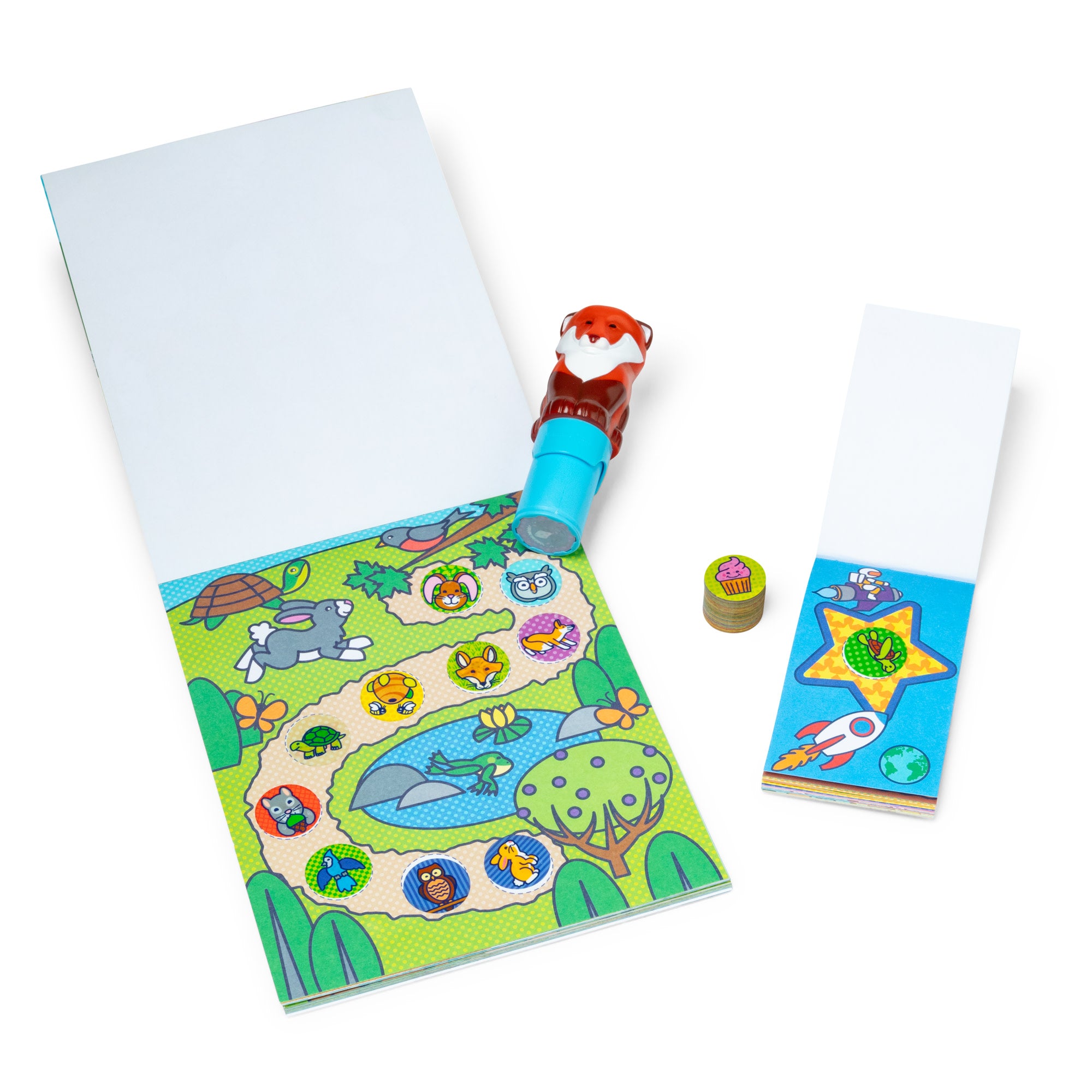 Melissa & Doug Sticker WOW!? Fox Bundle: Activity Pad & Sticker Stamper + Mini Activity Pad and 200 Refill Stickers - Image 5