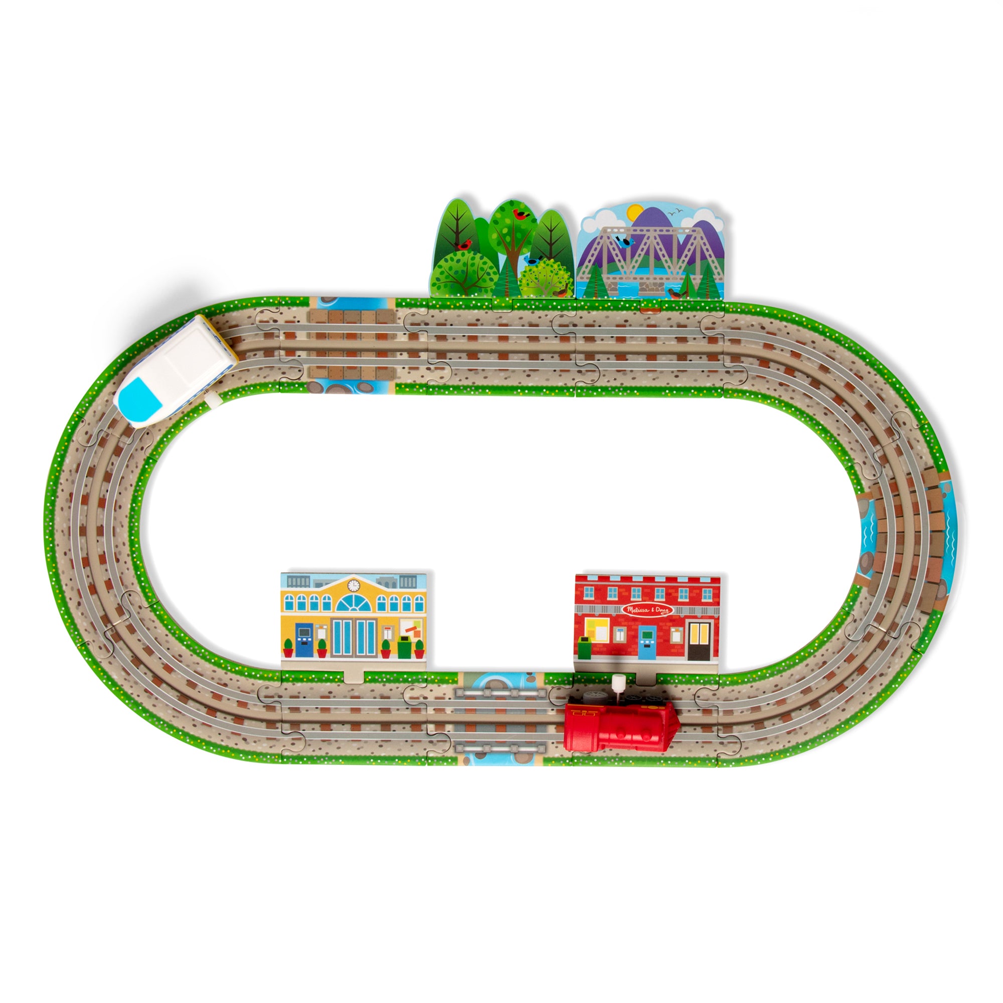 Melissa & Doug Design Your Own Railroad Floor Puzzle - Image 11