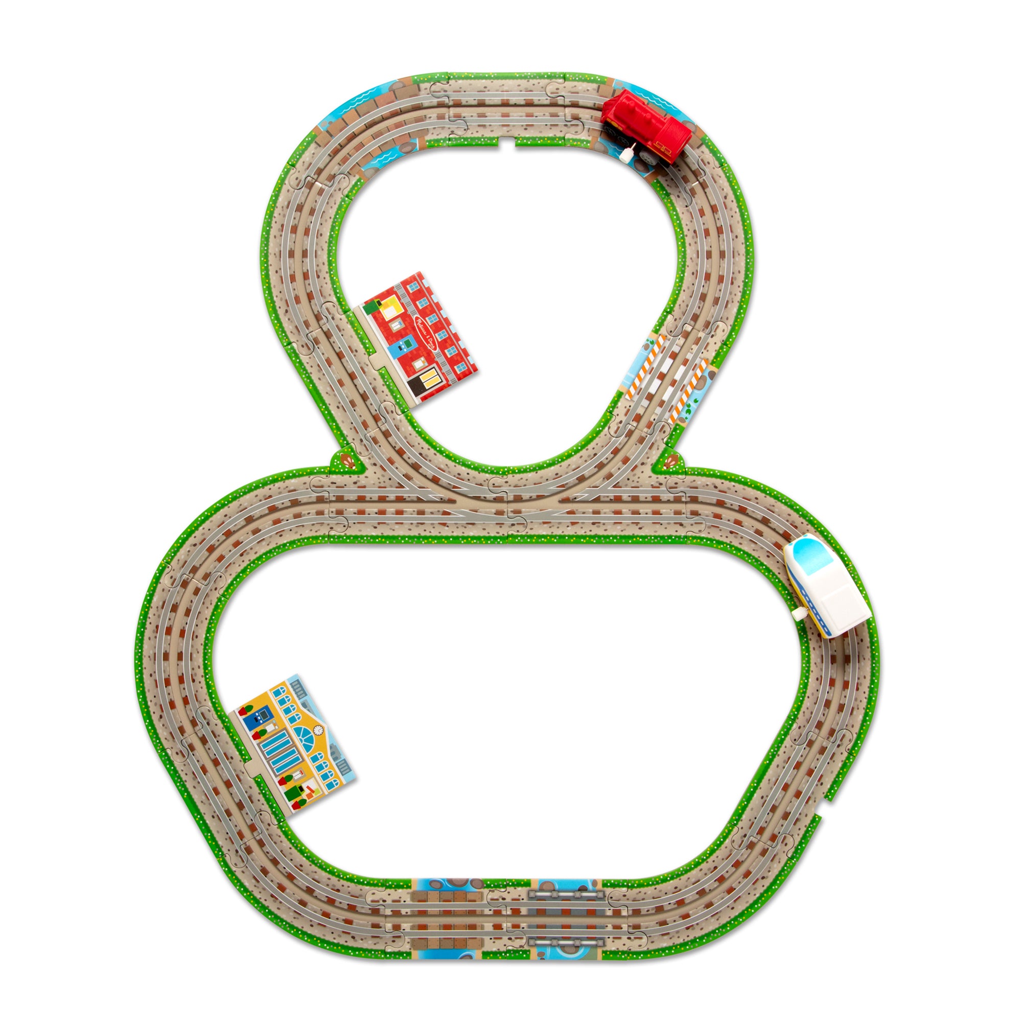 Melissa & Doug Design Your Own Railroad Floor Puzzle - Image 12