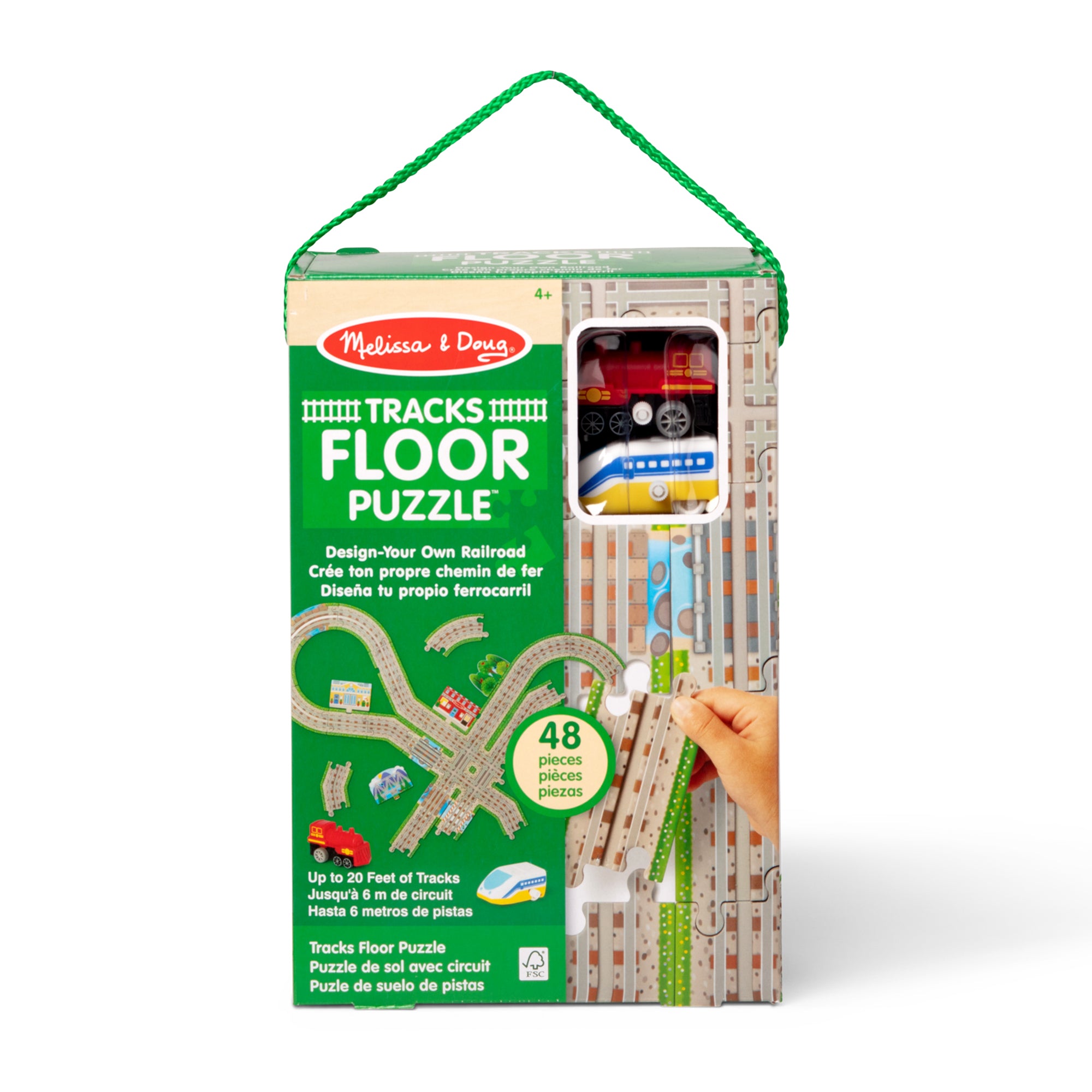 Melissa & Doug Design Your Own Railroad Floor Puzzle - Image 4