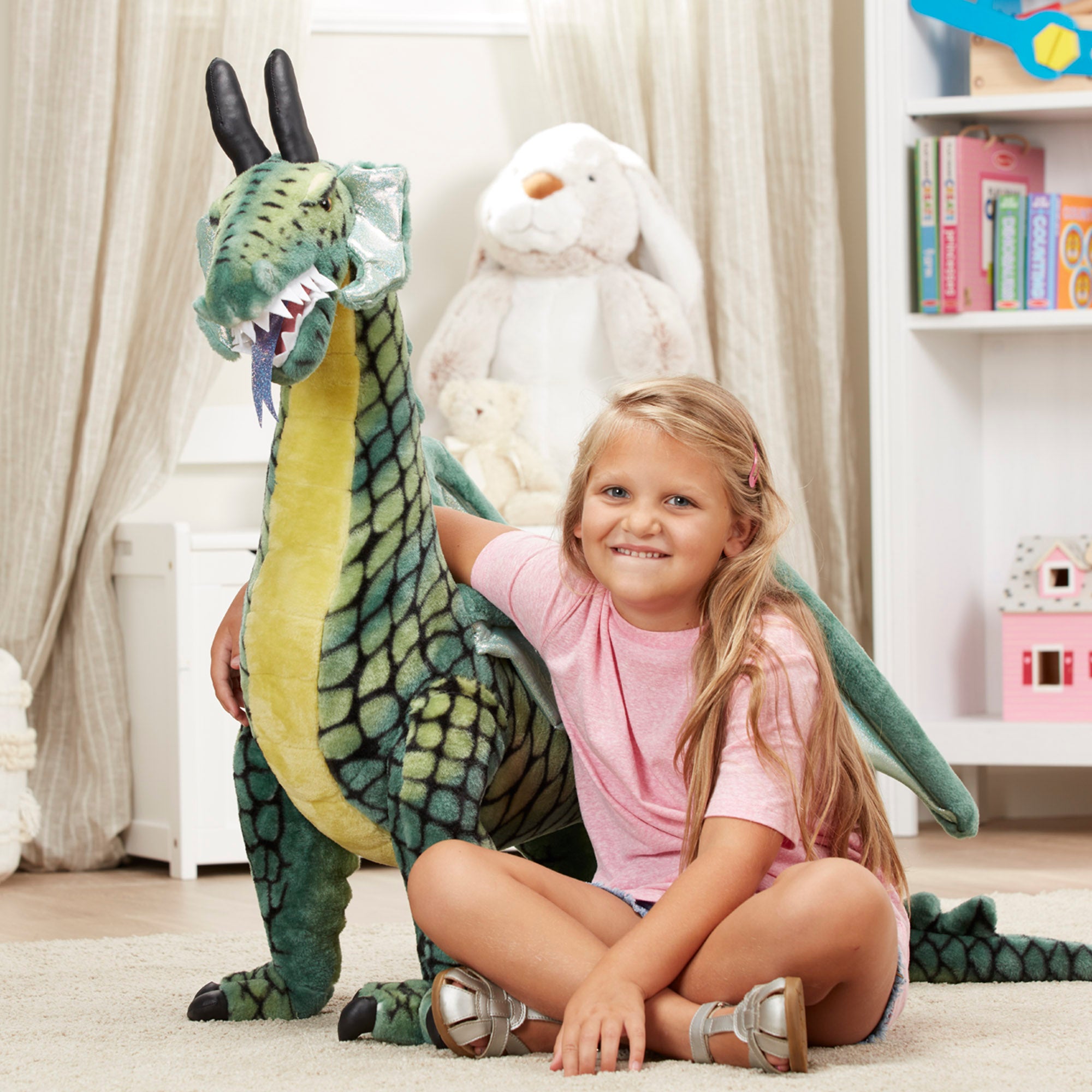 Melissa & Doug Winged Dragon Lifelike Plush Stuffed Animal - Image 2