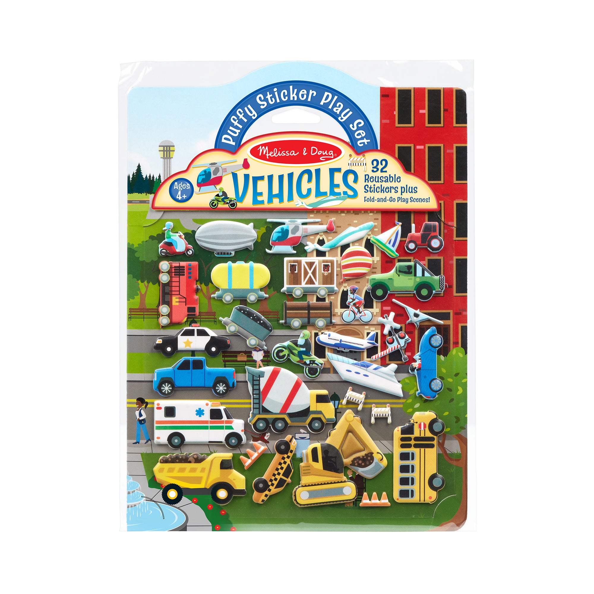 Melissa & Doug Puffy Sticker Play Set - Vehicles - Image 3
