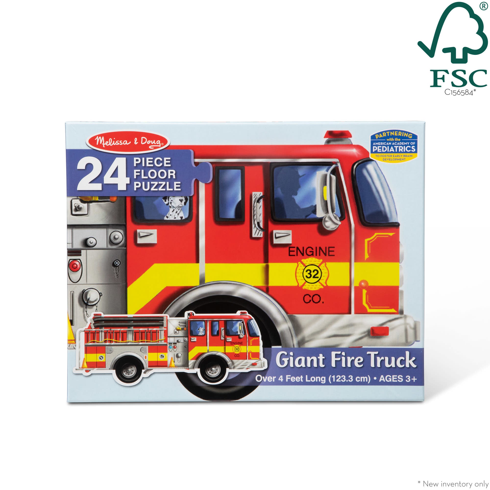 Melissa & Doug Giant Fire Truck Floor Puzzle - 24 Pieces - Image 10
