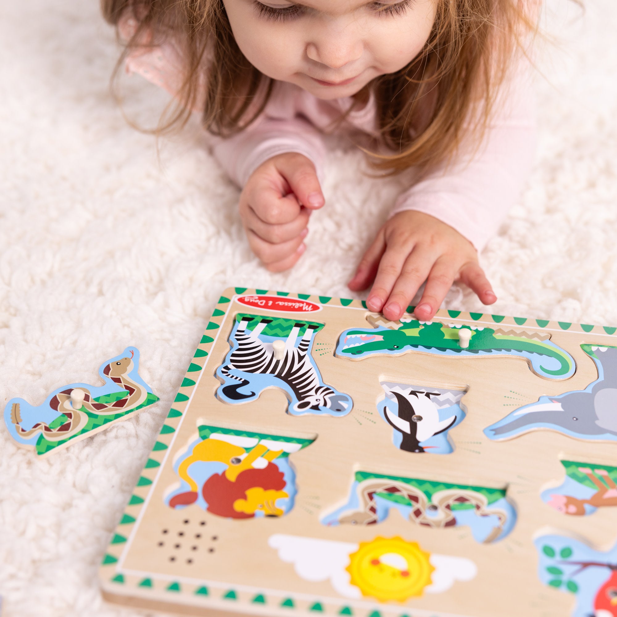 Melissa & Doug Zoo Animals Sound Puzzle - 8 Pieces - Image 8
