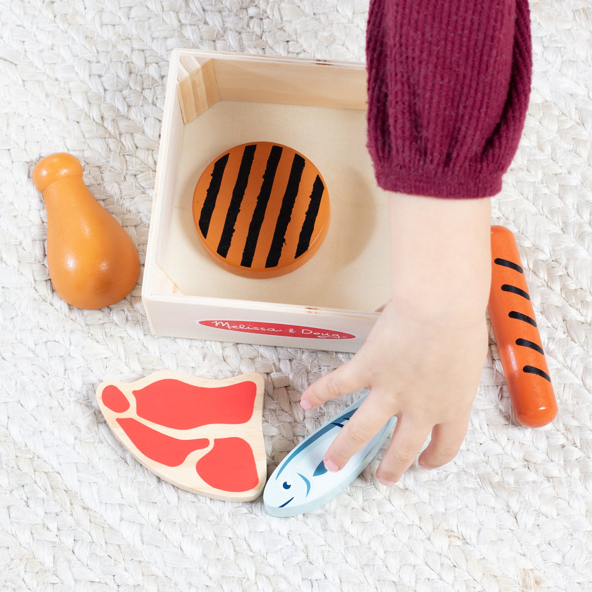 Melissa & Doug Wooden Food Groups Play Set - Protein - Image 2