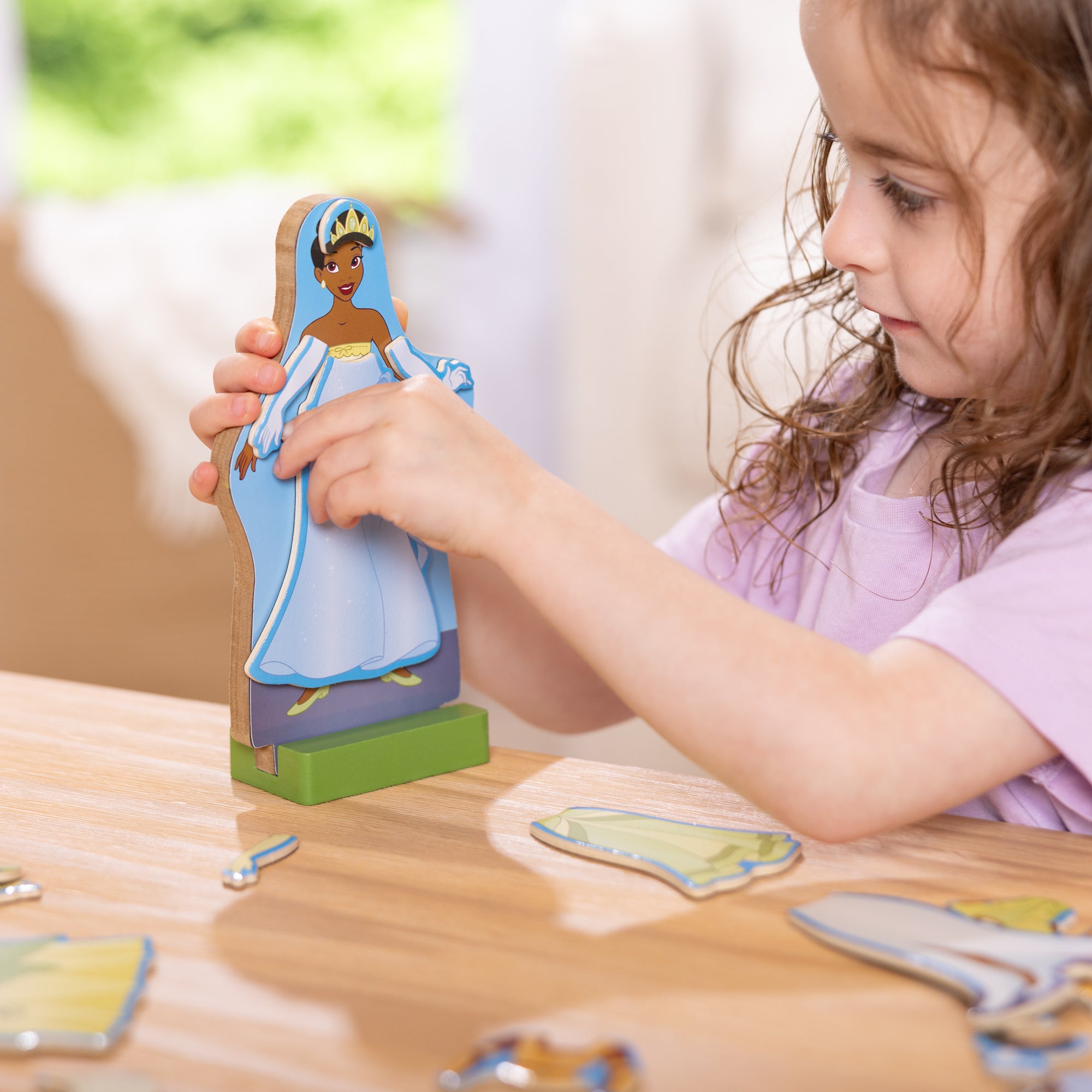 Melissa & Doug Disney Princess Tiana Wooden Magnetic Dress-Up Play Set - Image 2