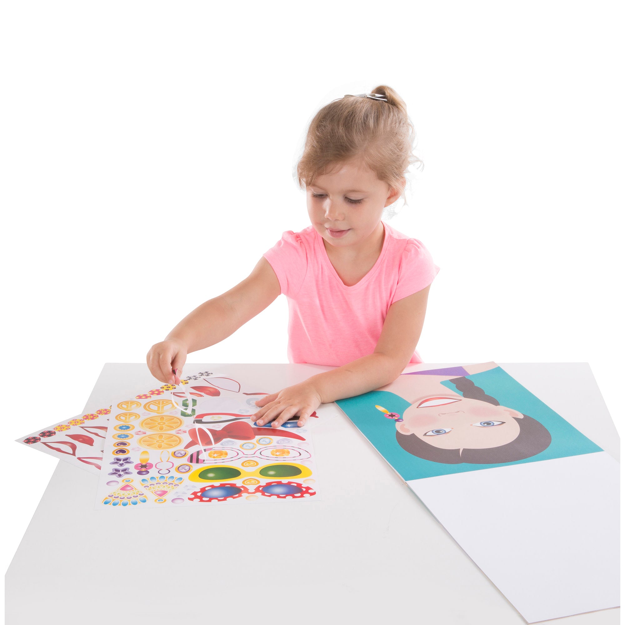 Melissa & Doug Make-a-Face Sticker Pad - Fashion Faces - Image 8