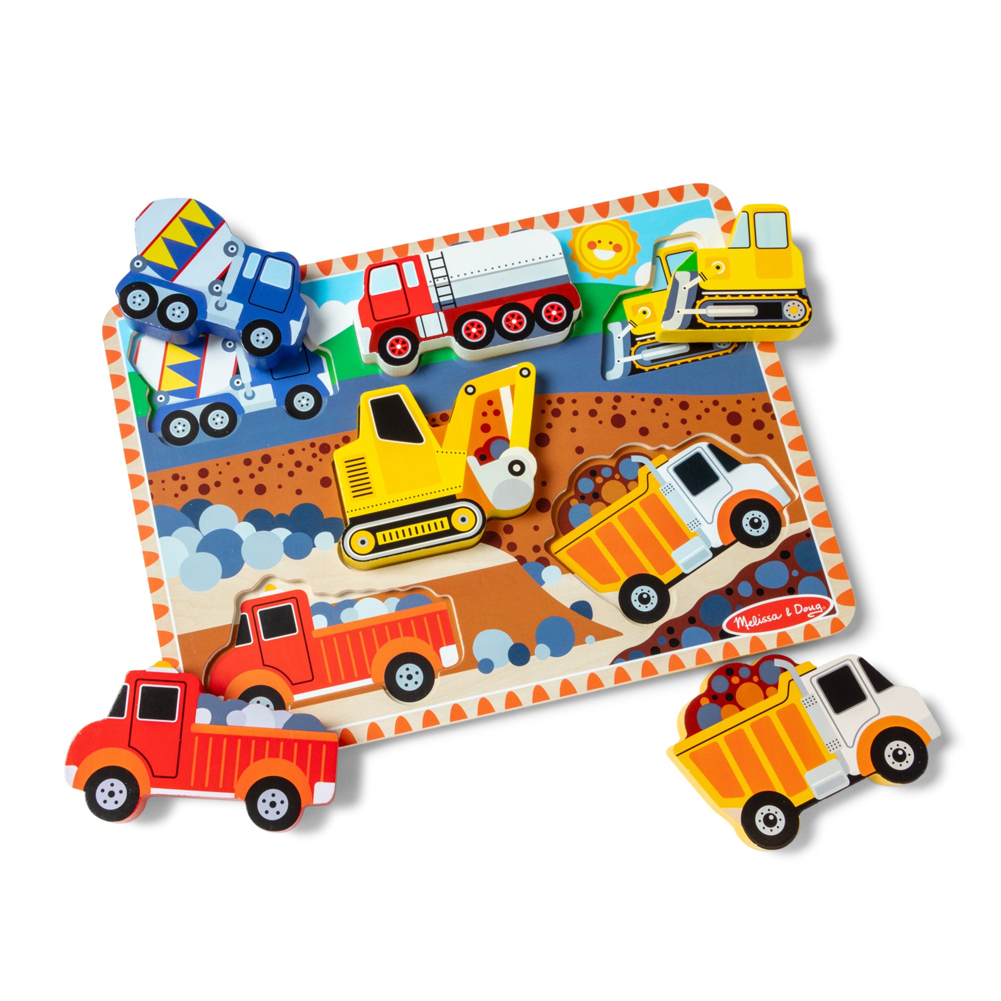 Melissa & Doug Construction Chunky Puzzle - 6 Pieces - Image 4