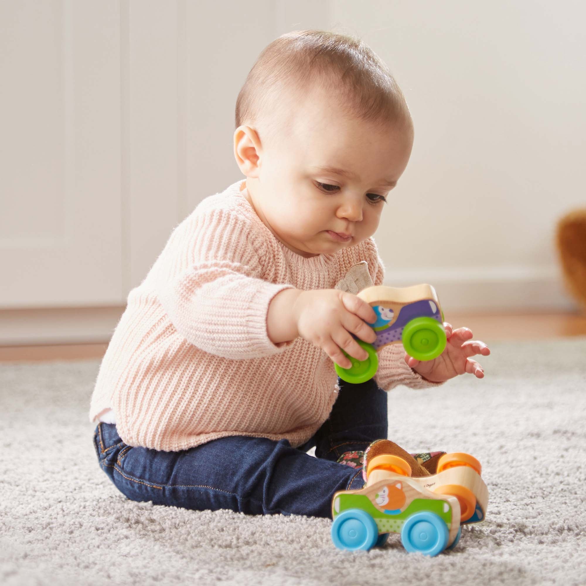 Melissa & Doug Wooden Animal Stacking Cars - Image 10
