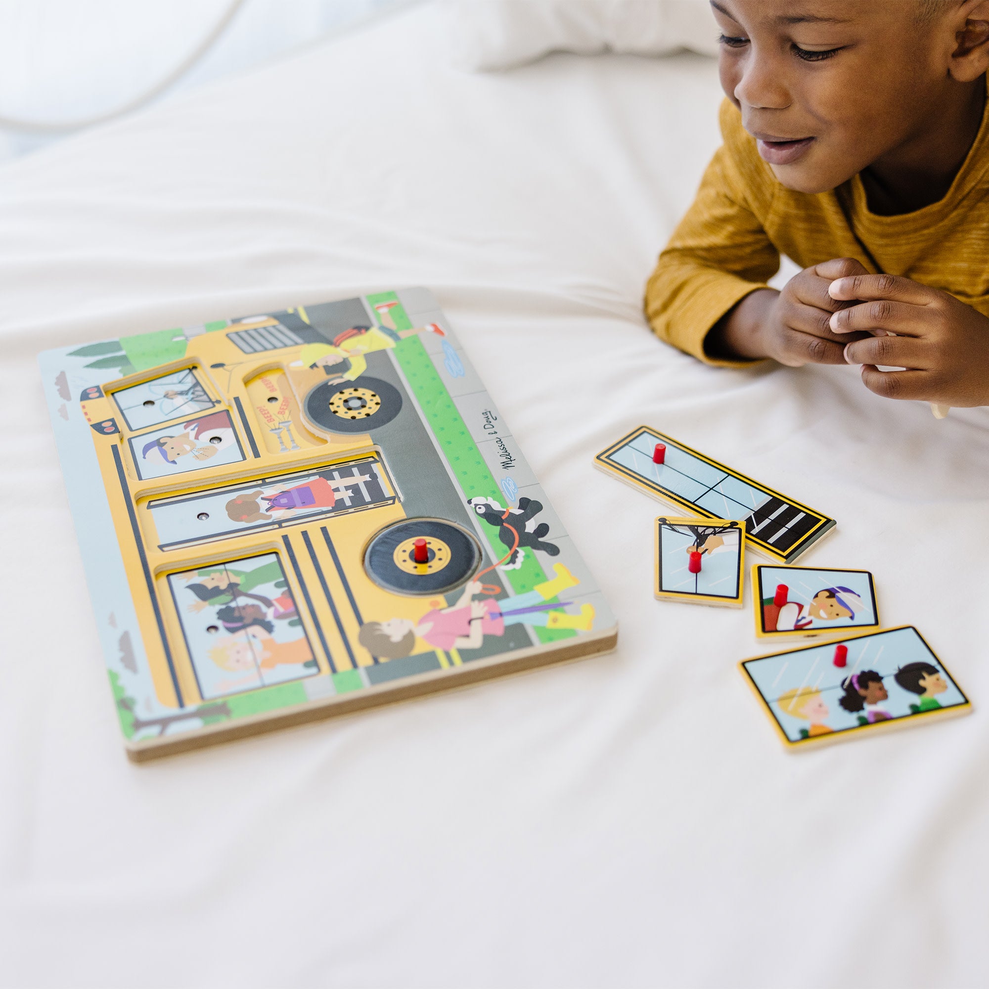 Melissa & Doug The Wheels on the Bus Song Puzzle - 6 Pieces - Image 5