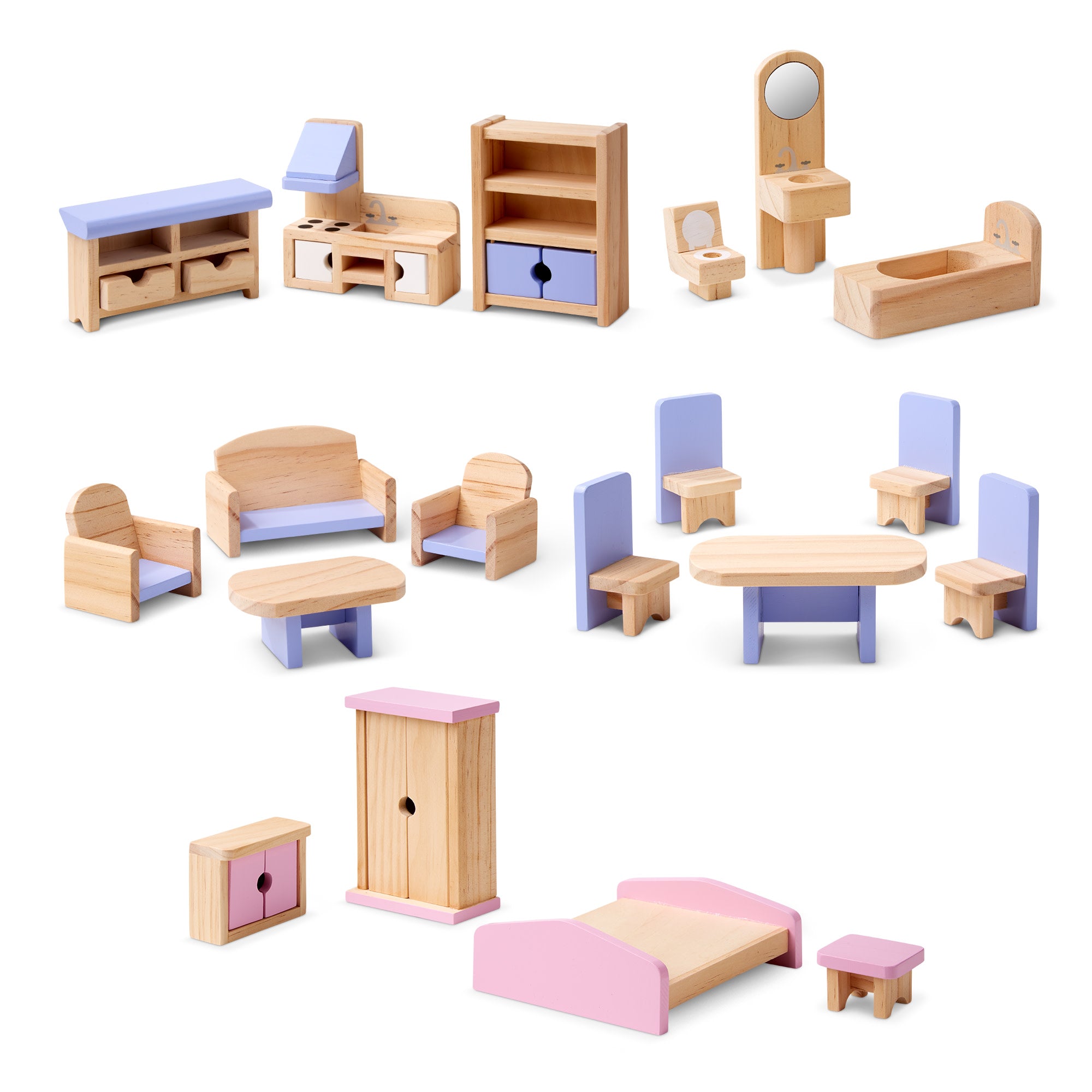 Melissa & Doug Wooden Multi-Level Dollhouse - Image 4