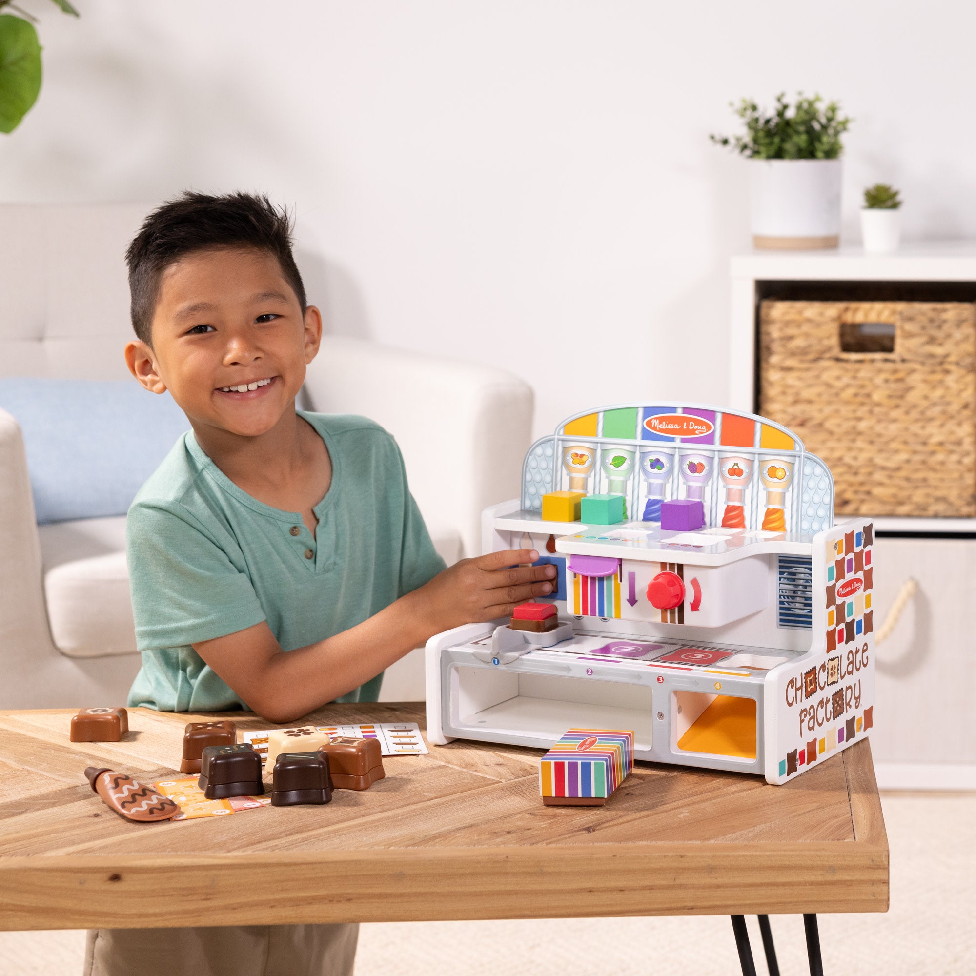 Melissa & Doug Wooden Chocolate Factory Play Set - Image 2