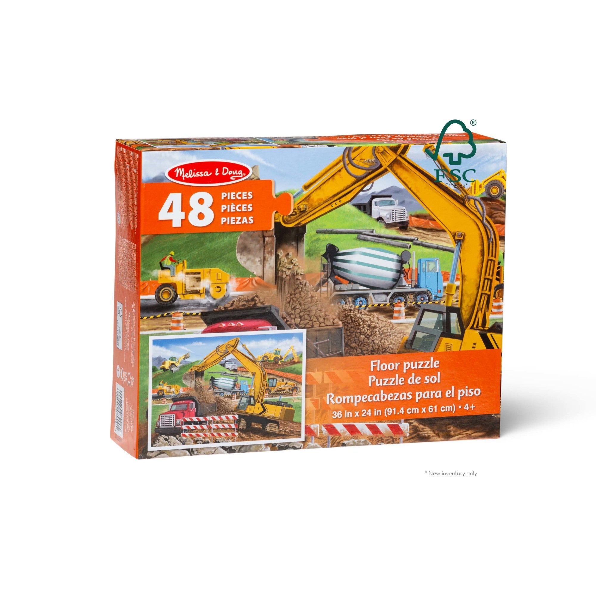 Melissa & Doug Building Site Floor Puzzle - 48 Pieces - Image 3