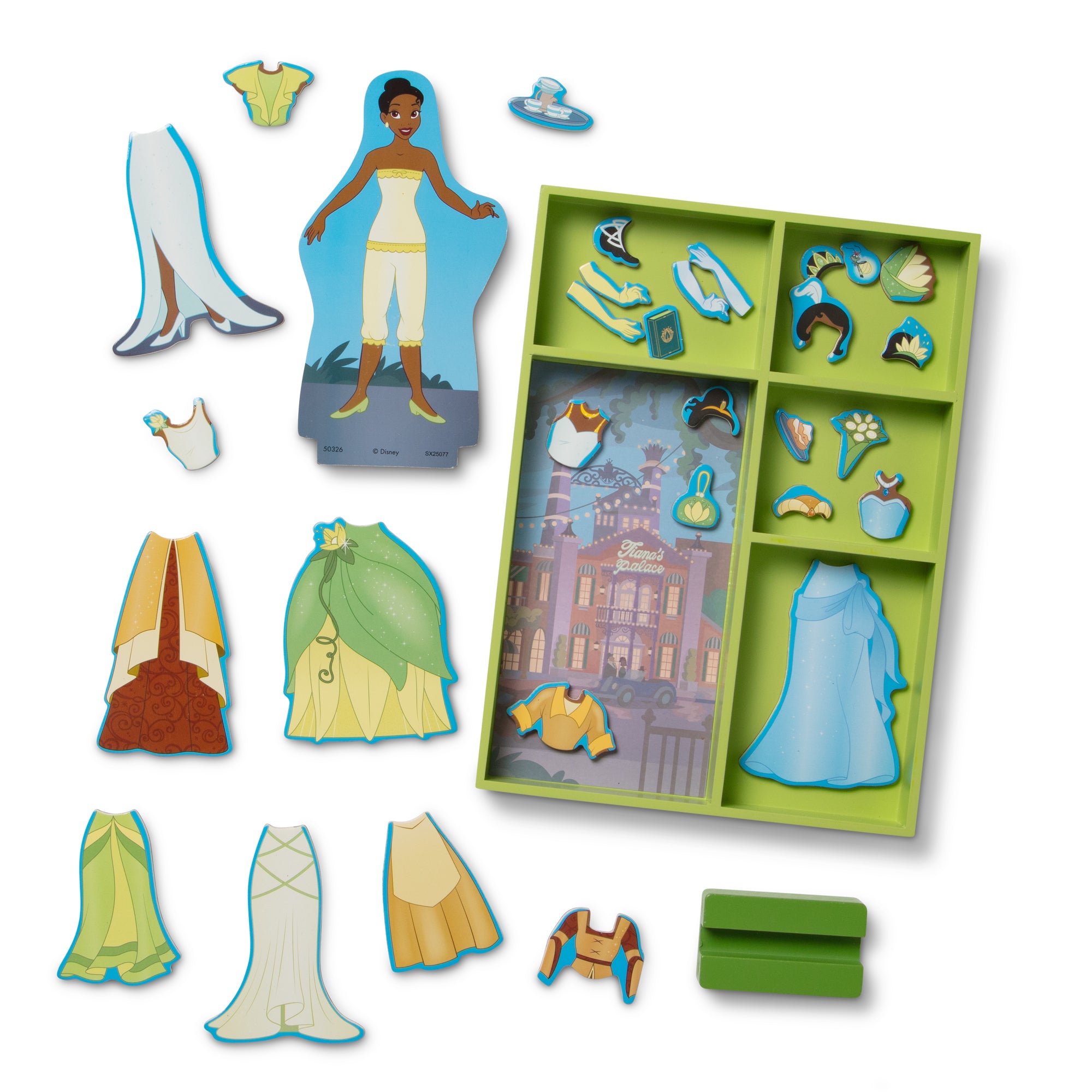 Melissa & Doug Disney Princess Tiana Wooden Magnetic Dress-Up Play Set - Image 4