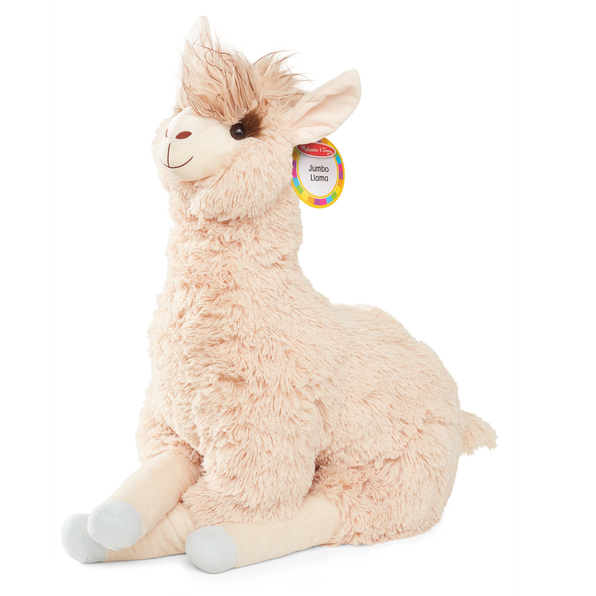 Melissa & Doug Jumbo Llama Stuffed Plush Animal - Image 3