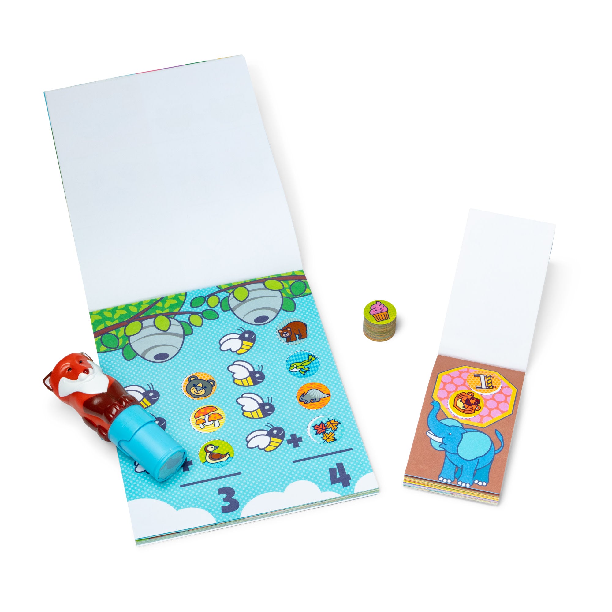 Melissa & Doug Sticker WOW!? Fox Bundle: Activity Pad & Sticker Stamper + Mini Activity Pad and 200 Refill Stickers - Image 2