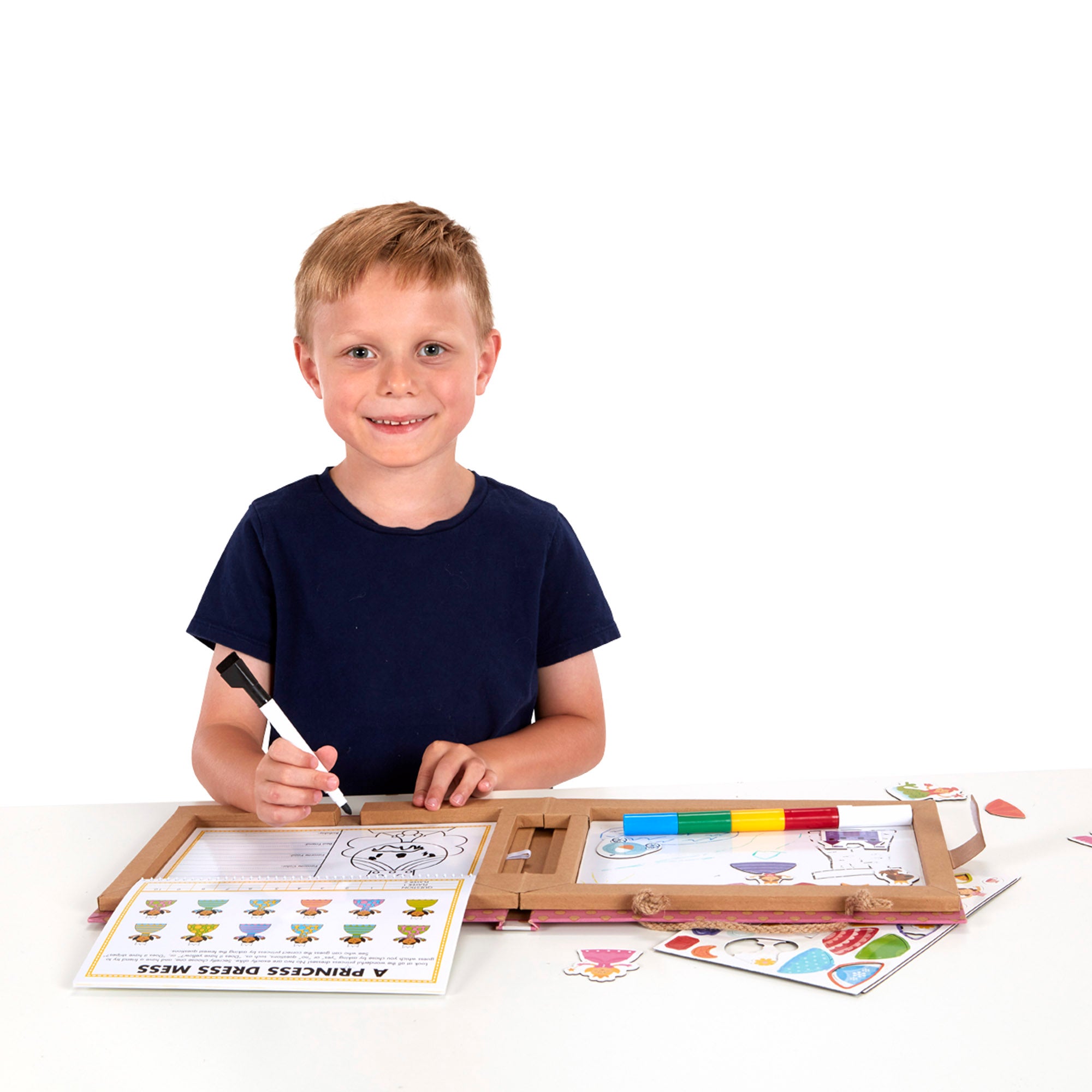 Melissa & Doug Natural Play: Play, Draw, Create Reusable Drawing & Magnet Kit ?C Princesses - Image 8