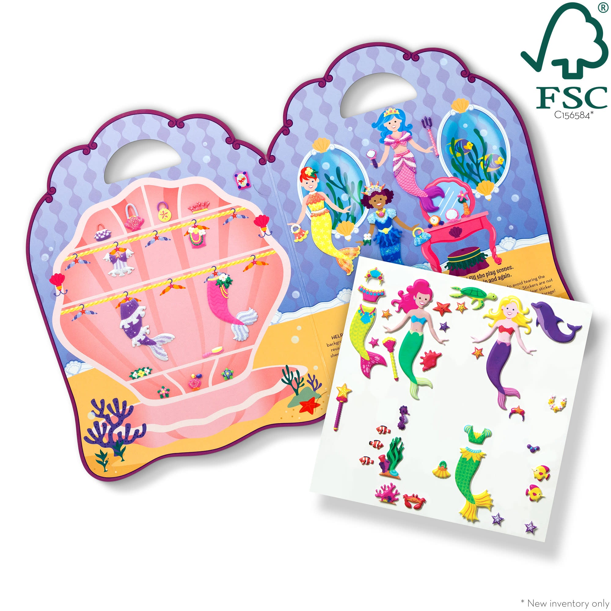 Melissa & Doug Puffy Sticker Play Set - Mermaid - Image 3