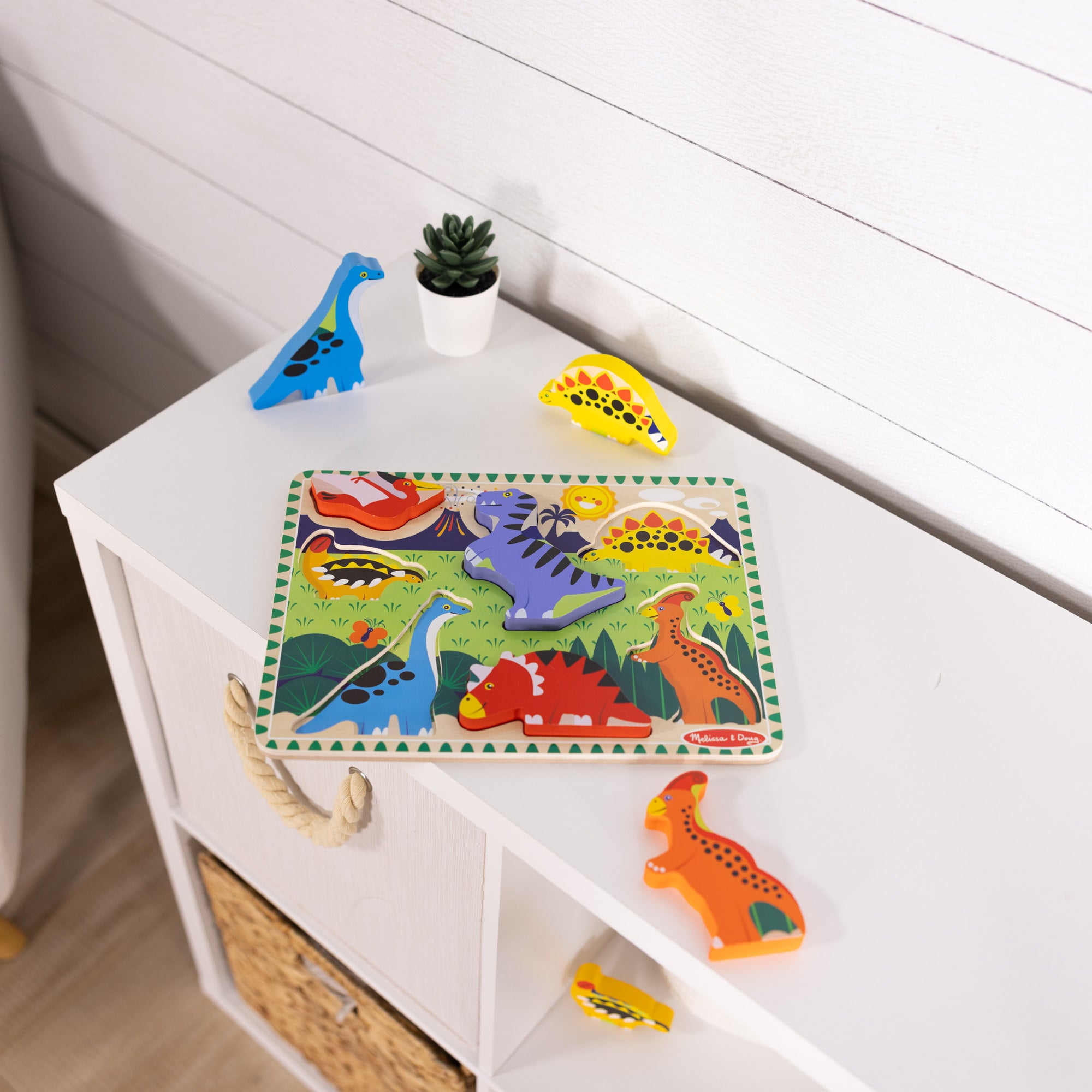 Melissa & Doug Dinosaurs Chunky Puzzle - 7 Pieces - Image 9
