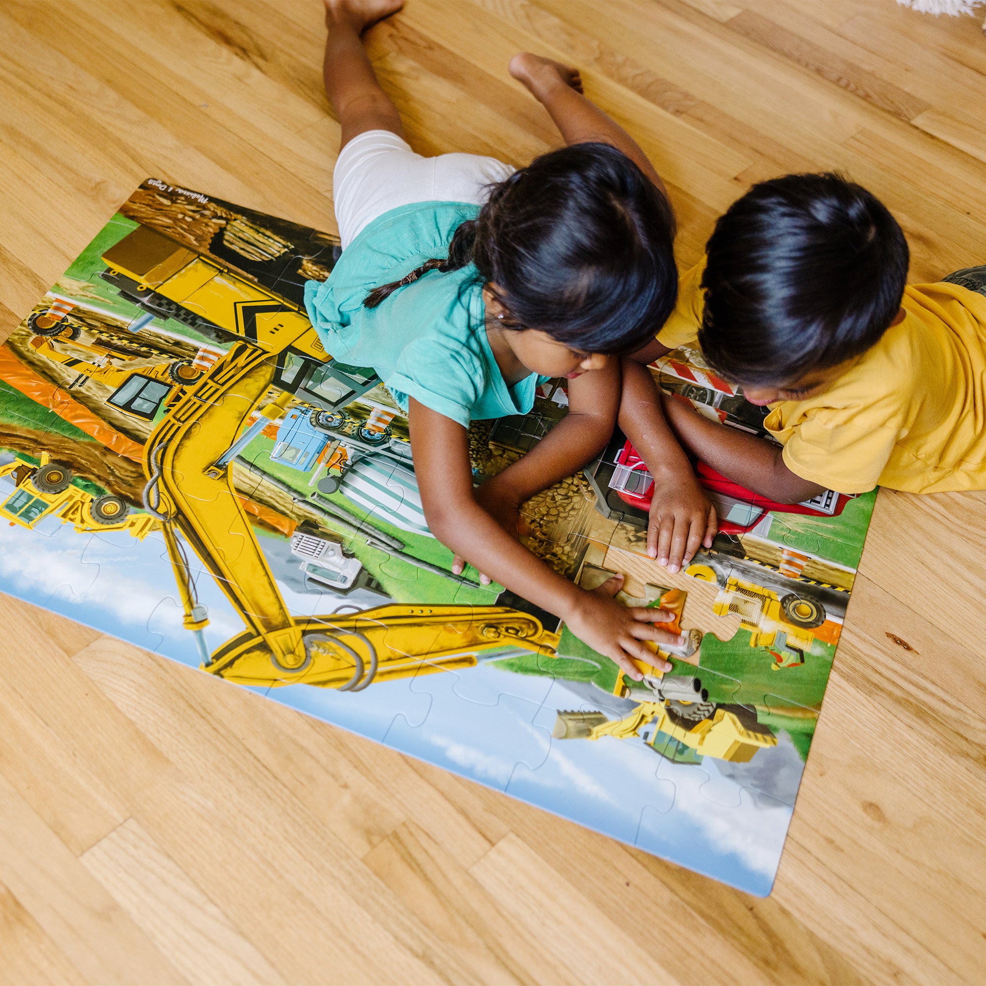 Melissa & Doug Building Site Floor Puzzle - 48 Pieces - Image 2