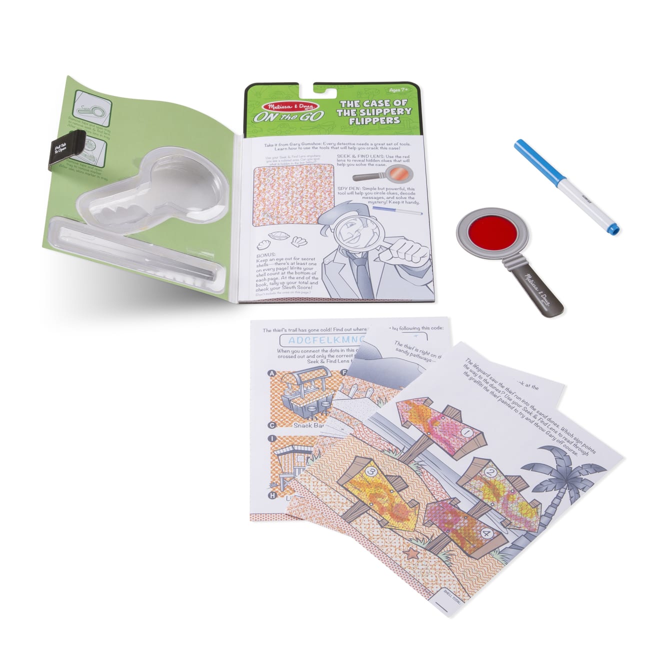 Melissa & Doug Secret Decoder Set - Case of the Slippery Flippers - Image 4