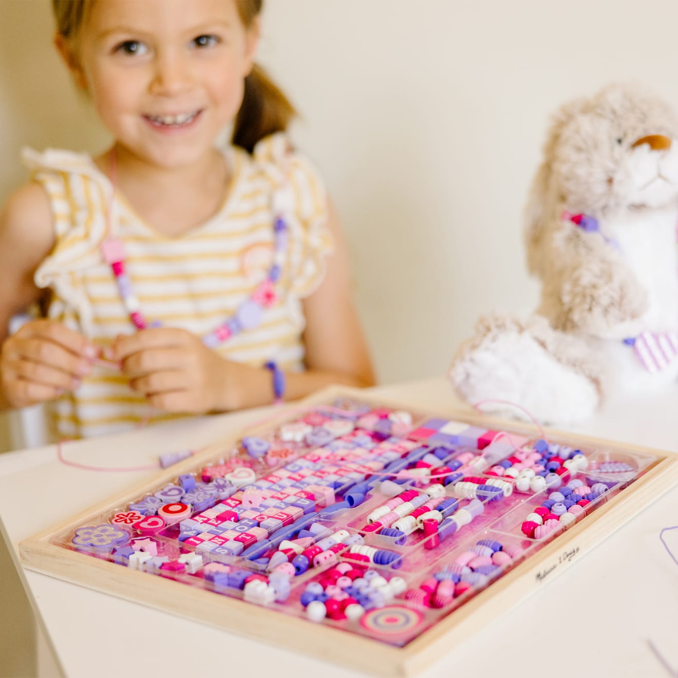 Melissa & Doug Created by Me! Sparkle & Shimmer Beads Wooden Bead Kit - Image 9