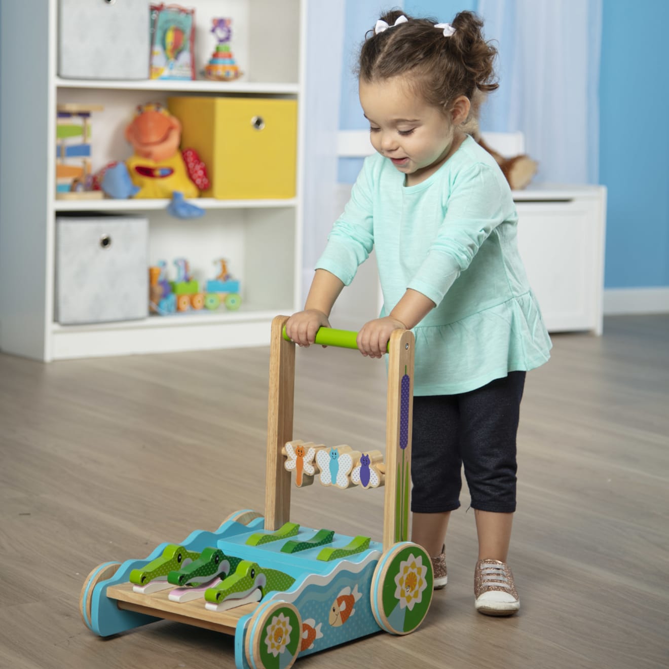 Melissa & Doug First Play Chomp & Clack Alligator Push Toy - Image 9