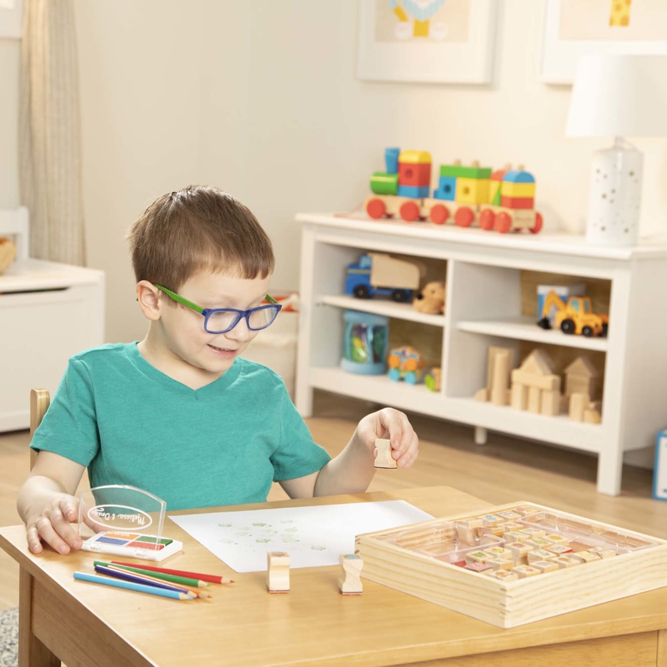 Melissa & Doug Wooden Favorite Things Stamp Set - Image 2