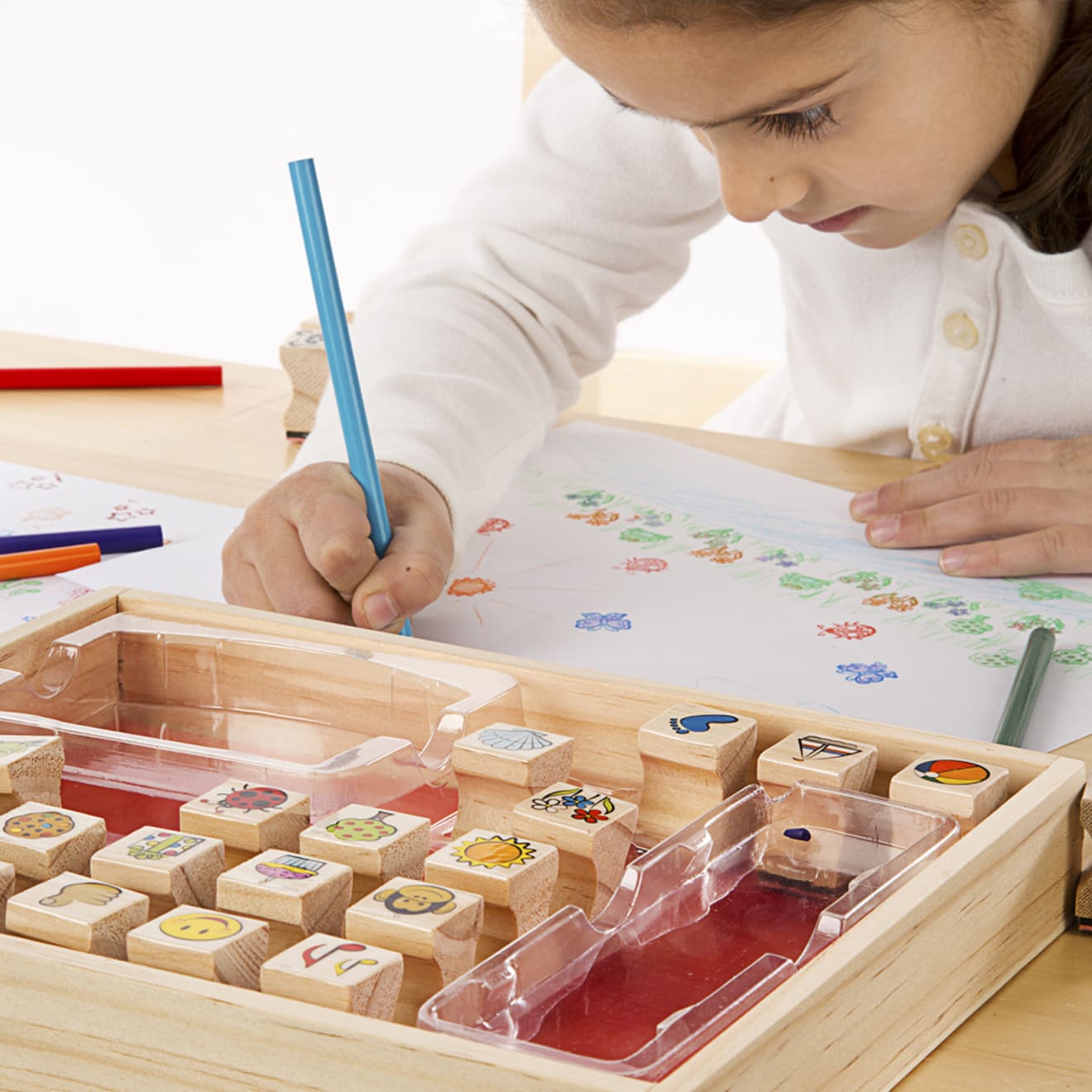 Melissa & Doug Wooden Favorite Things Stamp Set - Image 6