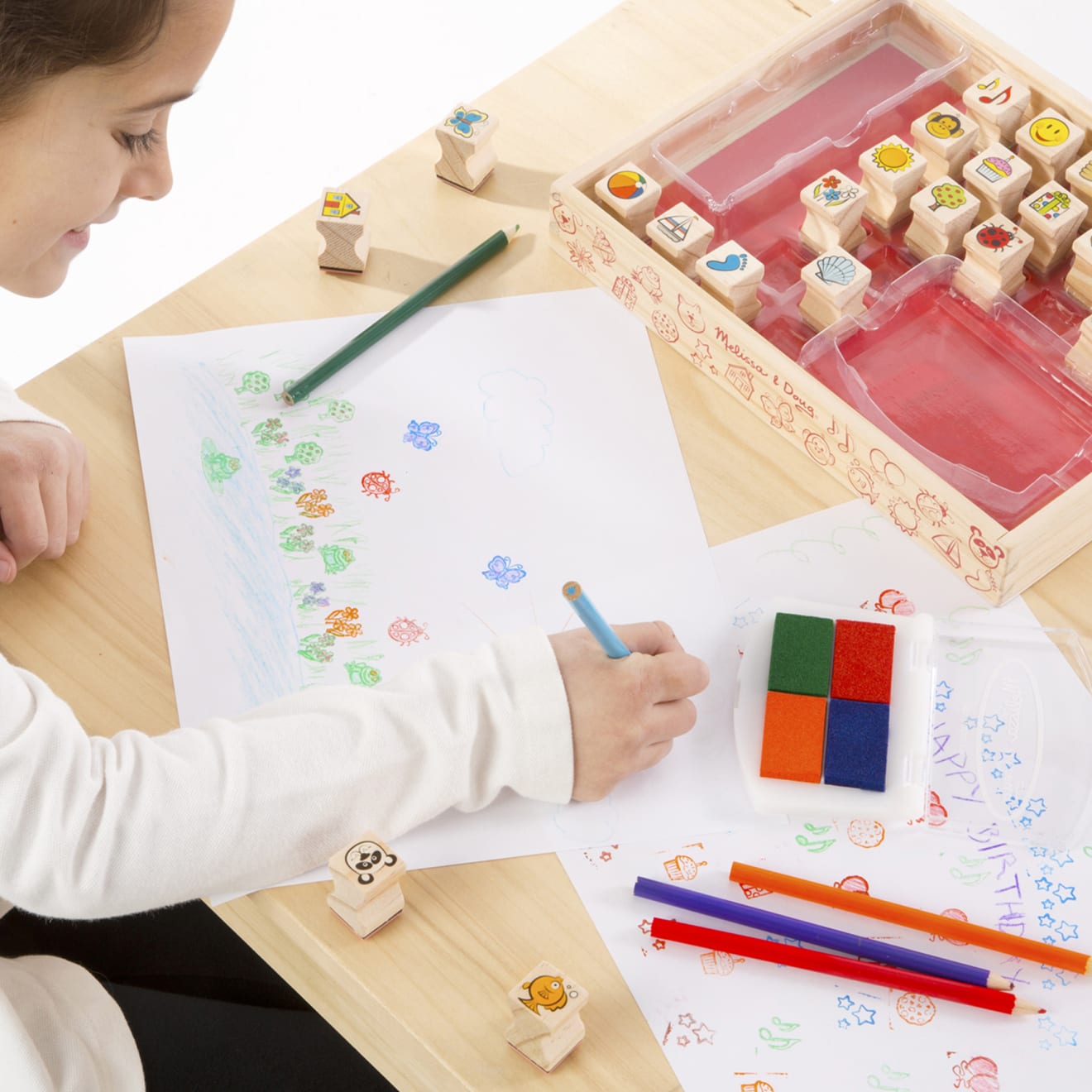 Melissa & Doug Wooden Favorite Things Stamp Set - Image 8