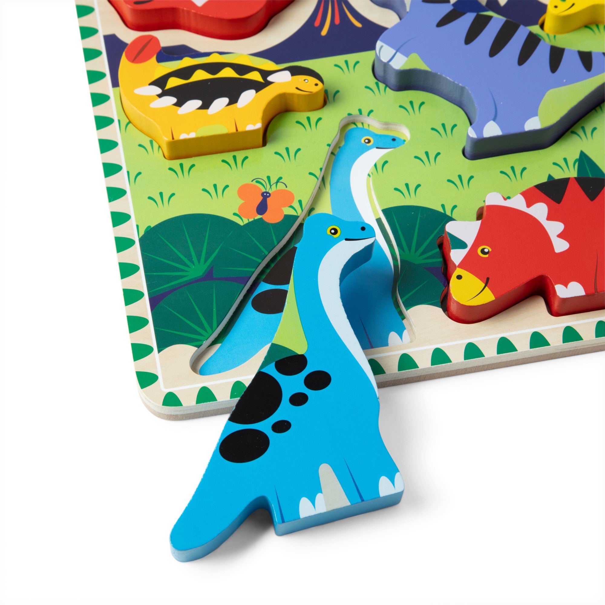 Melissa & Doug Dinosaurs Chunky Puzzle - 7 Pieces - Image 4