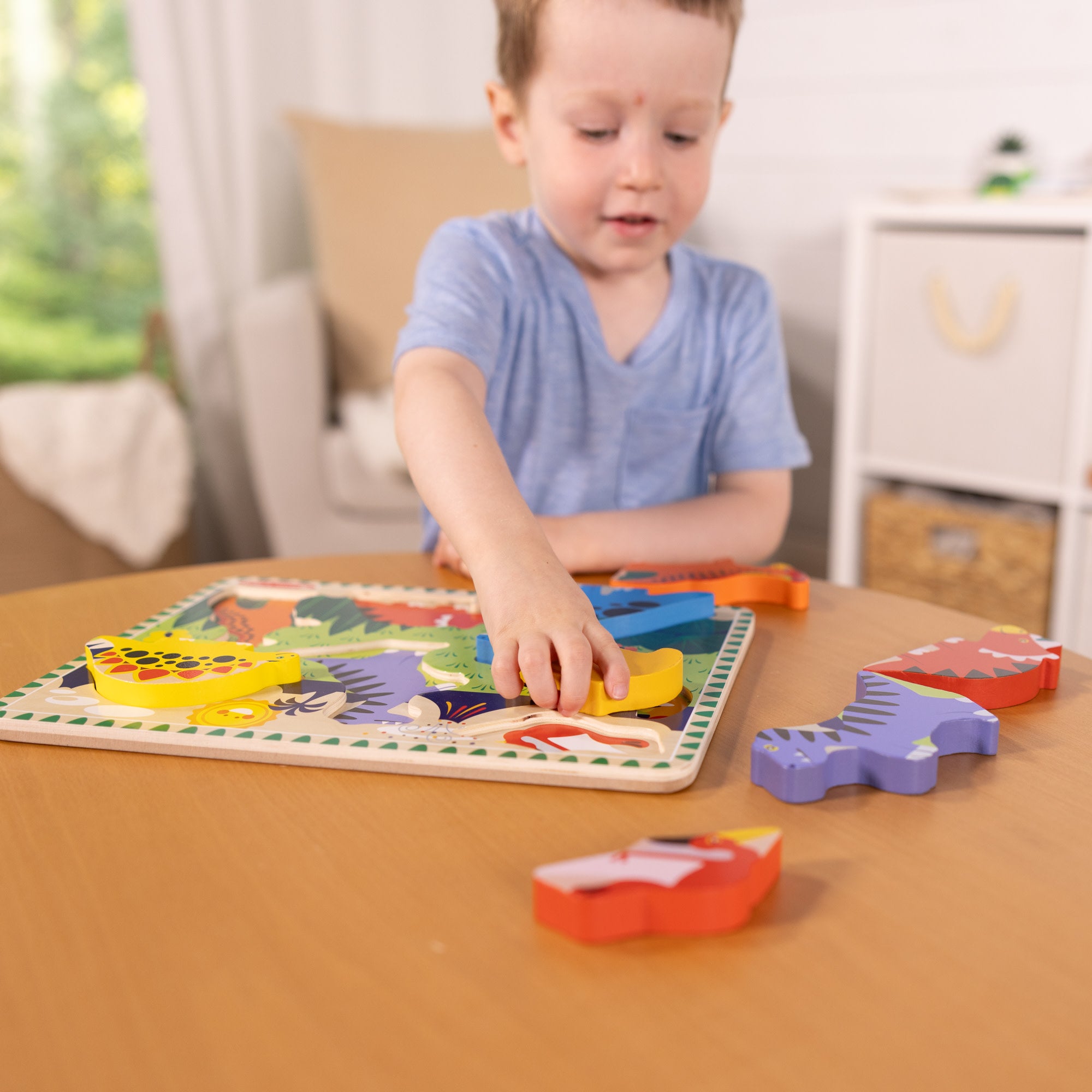 Melissa & Doug Dinosaurs Chunky Puzzle - 7 Pieces - Image 5
