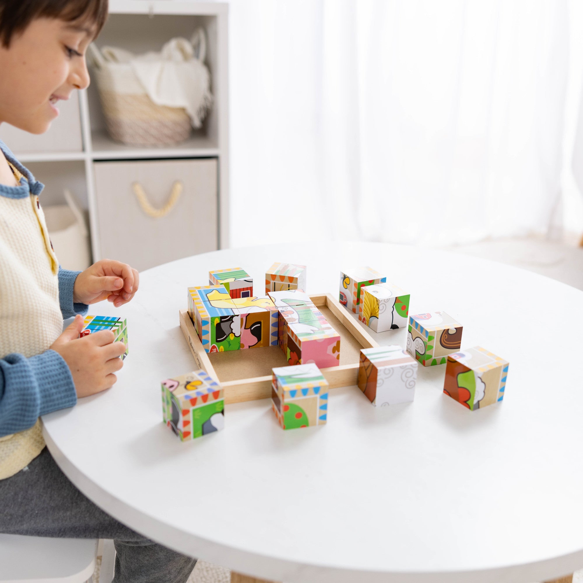 Melissa & Doug Farm Cube Puzzle - 16 Pieces - Image 6
