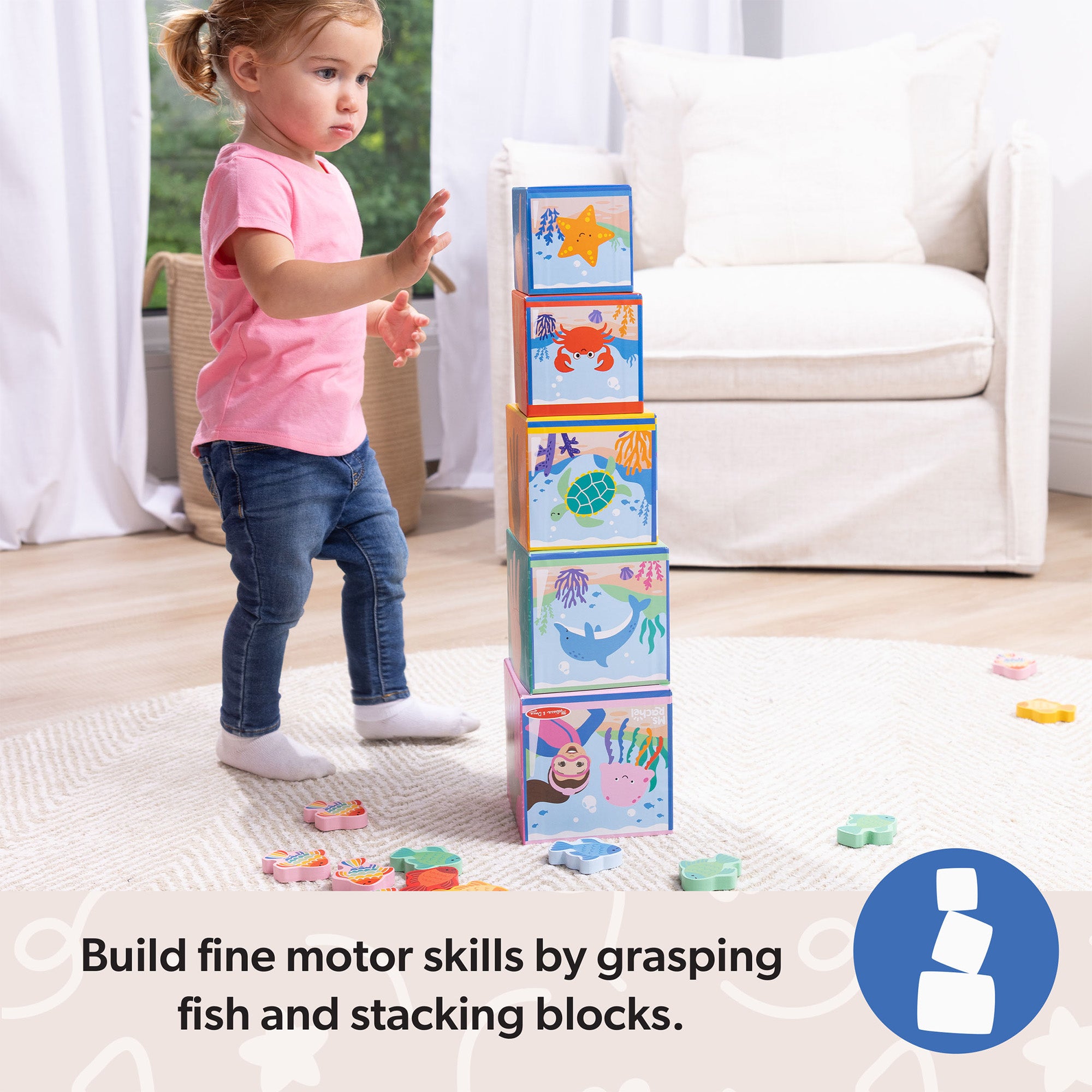 Melissa & Doug Ms. Rachel? Sort & Count Nesting Blocks - Image 5