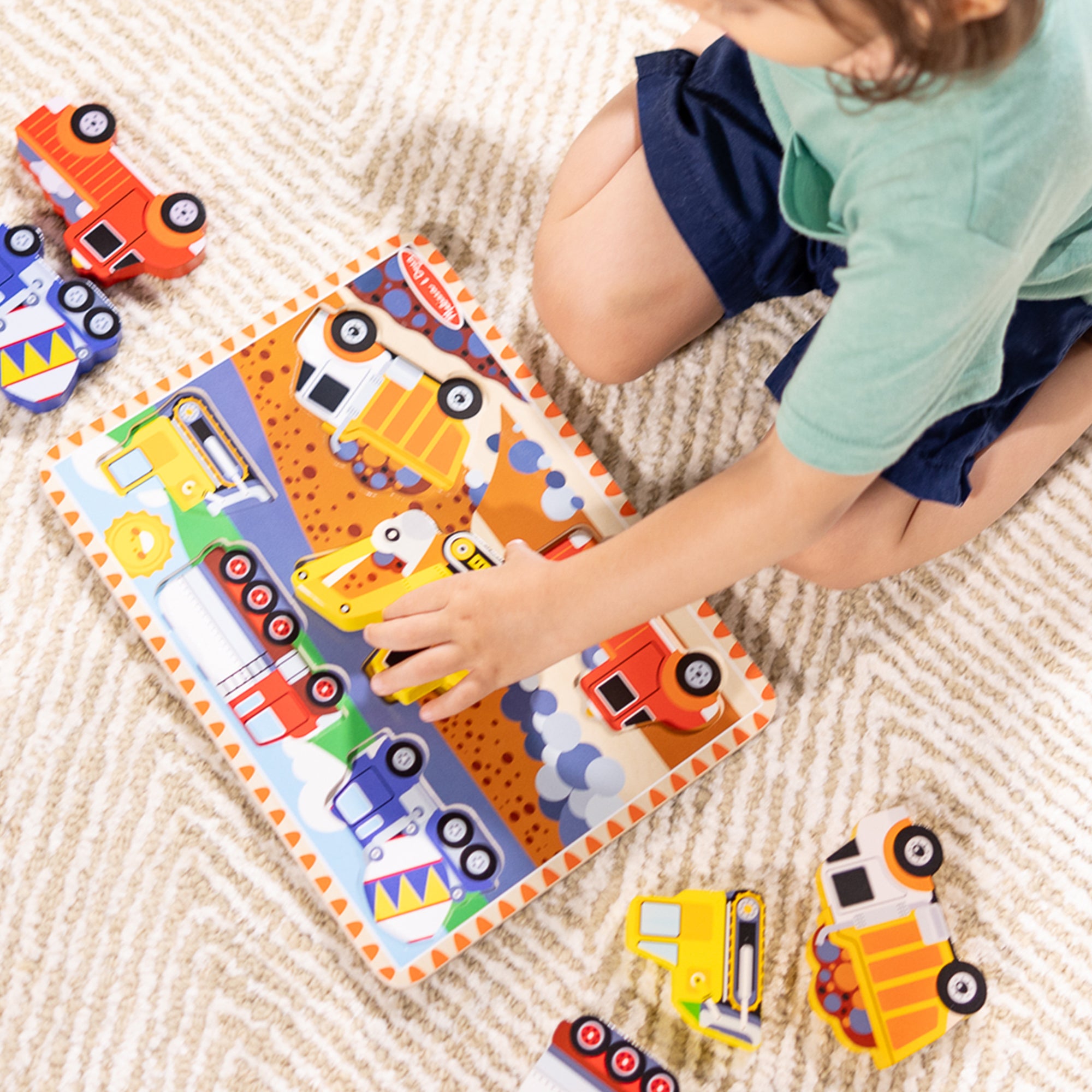 Melissa & Doug Construction Chunky Puzzle - 6 Pieces - Image 6