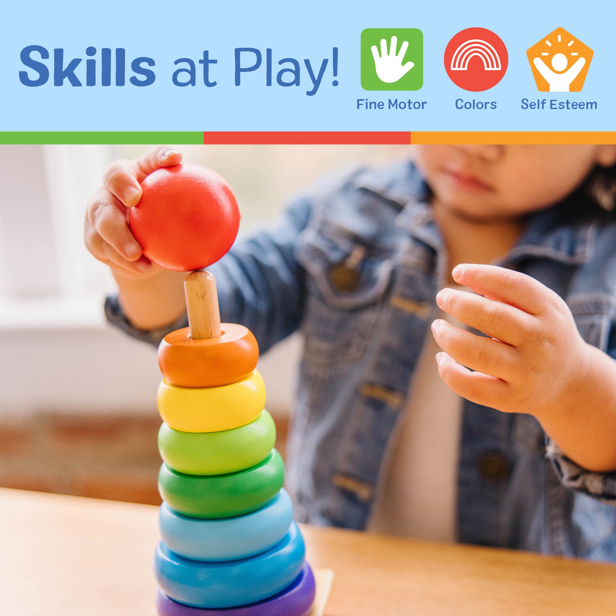 Melissa & Doug Rainbow Stacker - Image 5