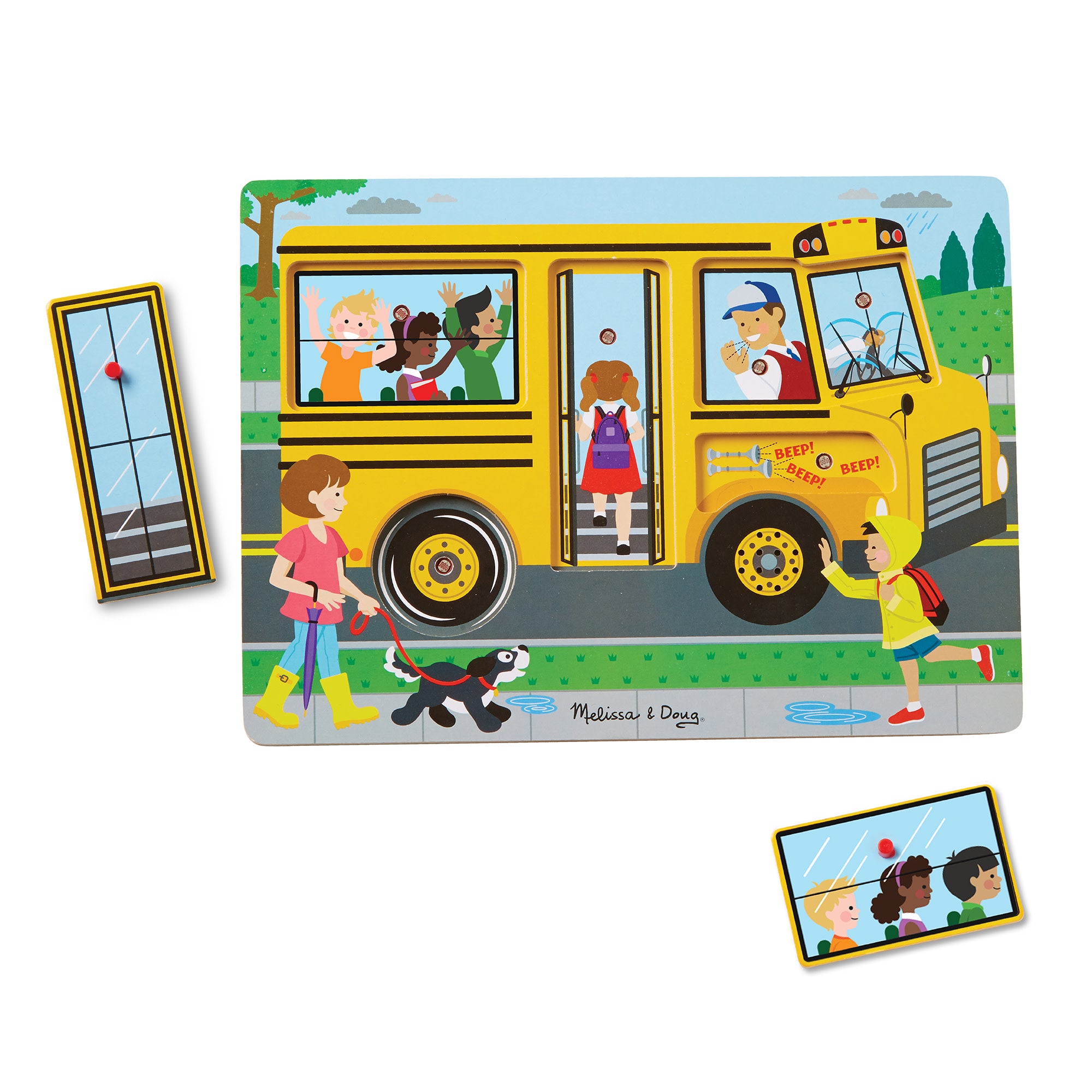 Melissa & Doug The Wheels on the Bus Song Puzzle - 6 Pieces - Image 4